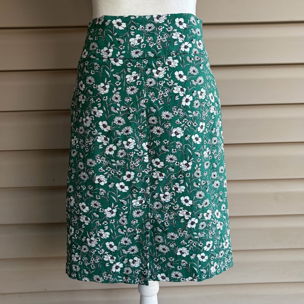 •Margaret M• Floral Knee-Length Pull-On Pencil Skirt - Size Large - Picture 5 of 9